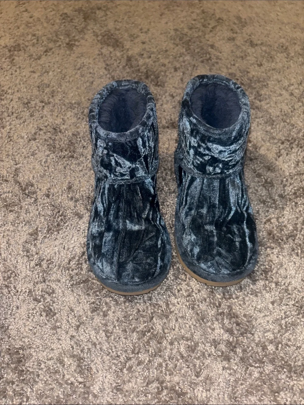 UGG Kids Velvet Ankle Boots - Black